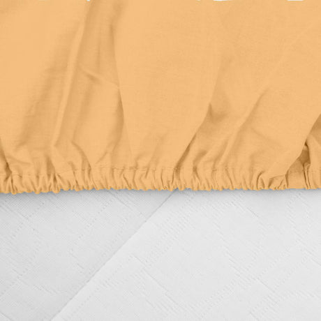 CEARCEAF PAT CU ELASTIC 90X200 CM GALBEN PAL