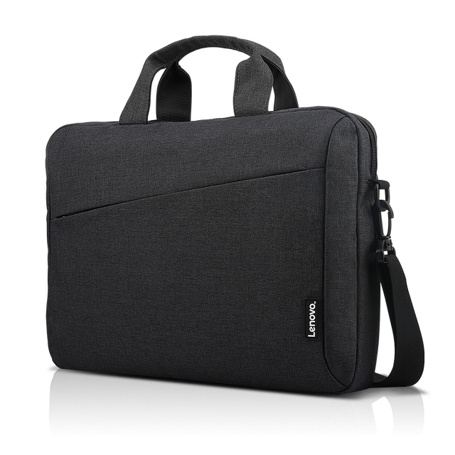 Geanta laptop Lenovo Casual Toploader T210, 15.6", Black, rezistent la apa, compartiment accesorii, compartiment laptop captusit, Material: Textil, Dimensiuni externe: 362 x 22 x 250 mm, Greutate: 465g