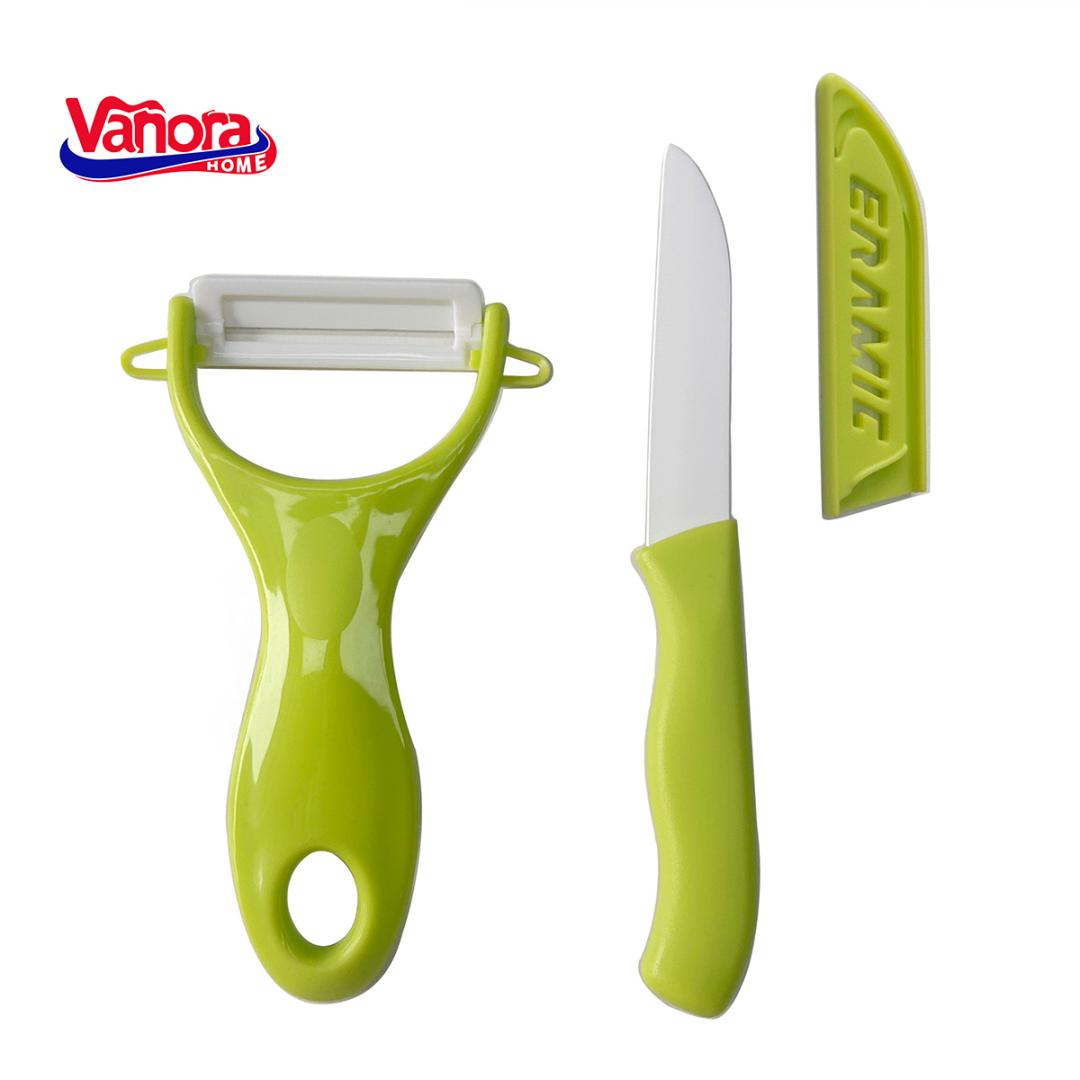 SET CUTIT 7CM+CURATATOR CERAMIC 13x7.6CM (mix 3 culori in bax - 4 rosii, 4 verzi, 4 negre)
