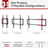 Suport TV de perete Barkan, pentru ecrane de pana la 13" - 90", greutate maxima suportata 60kg, distanta fata de perete 80mm - 200mm, VESA max. 600x400 mm, negru