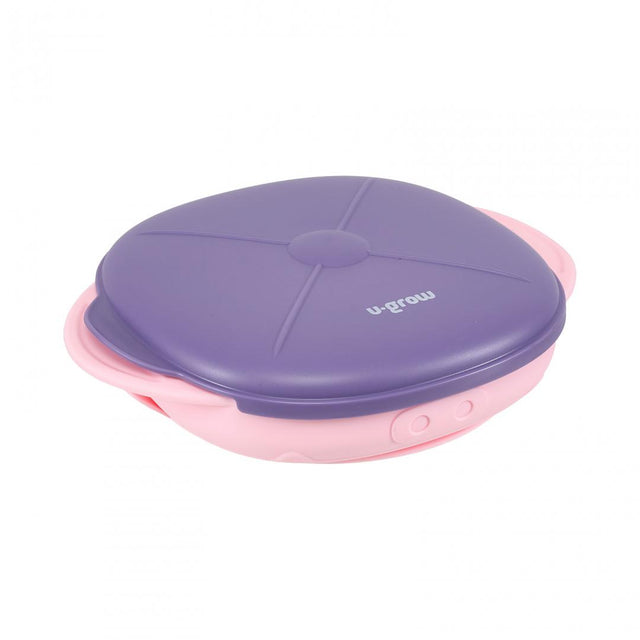 Farfurie silicon cu capac , mov, U-Grow