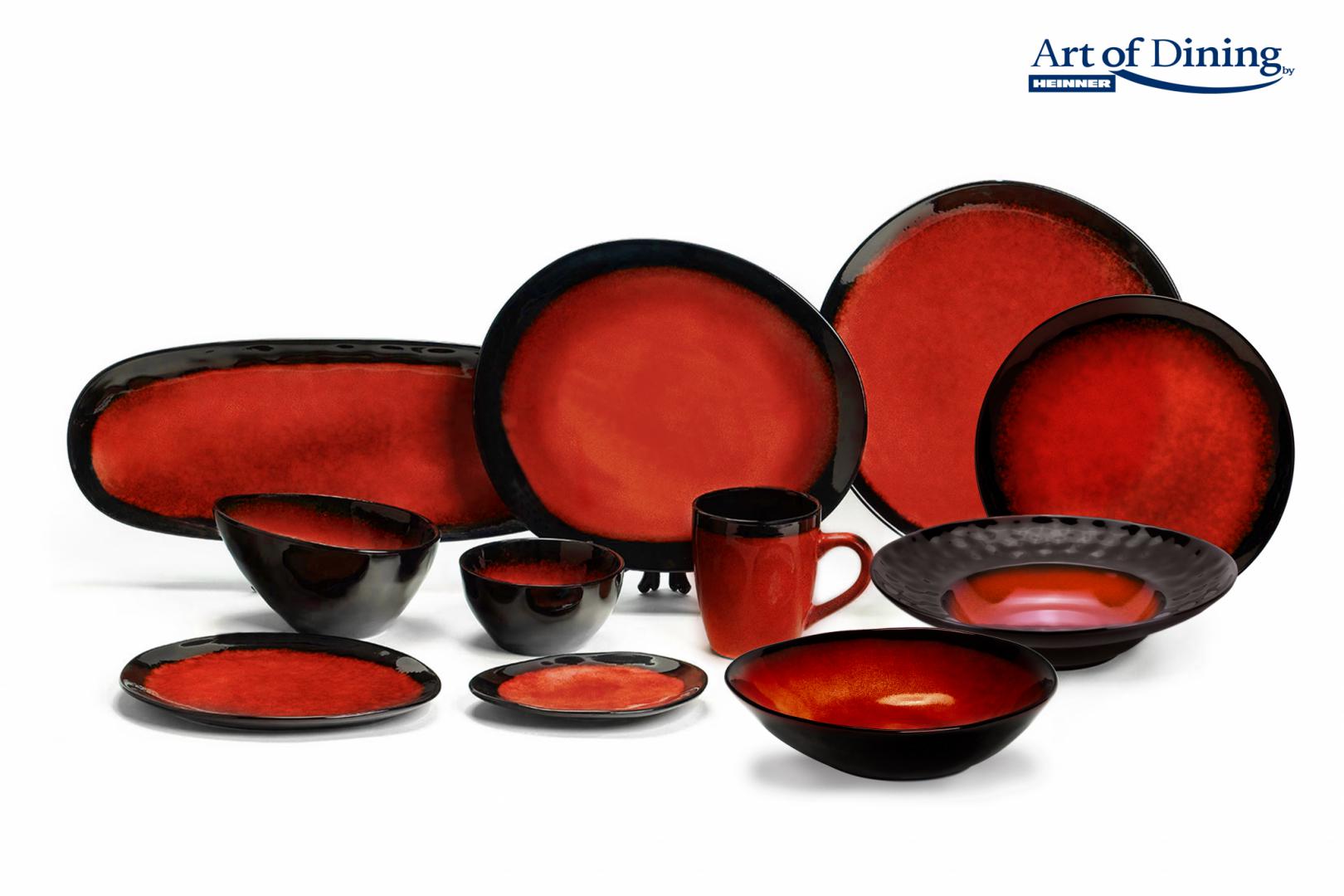 FARFURIE OVALA CERAMICA 28 CM, VULCANO, ART OF DINING BY HEINNER