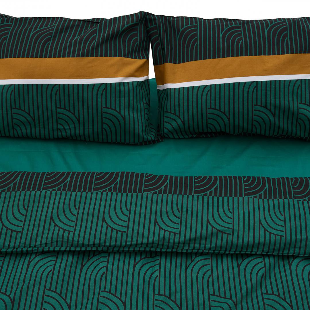 Lenjerie dubla 100% bumbac,4 piese, Deco