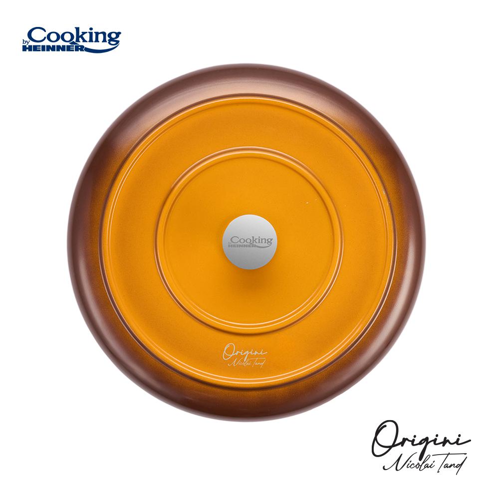 TIGAIE ALUMINIU TURNAT + CAPAC 26x5CM, NICOLAI TAND, ORIGINI, COOKING BY HEINNER