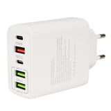 Incarcator retea Spacer QC 38W, 5 x porturi: USB Type-C PD x 1m USB Type-C x 1, USB Quick Charge x 1, USB x 2, alb