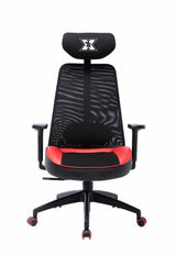 Scaun gaming Serioux Kyrian, adjustabil, piston pe gaz clasa 4, manere 3d, tetiere reglabile, baza stea cu 5 picioare, suporta pana la 150 kg, rosu