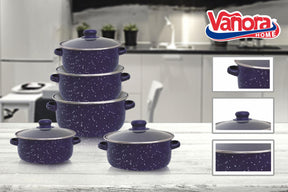 SET GATIT 10 PIESE EMAILAT,  ZORA, VANORA HOME
