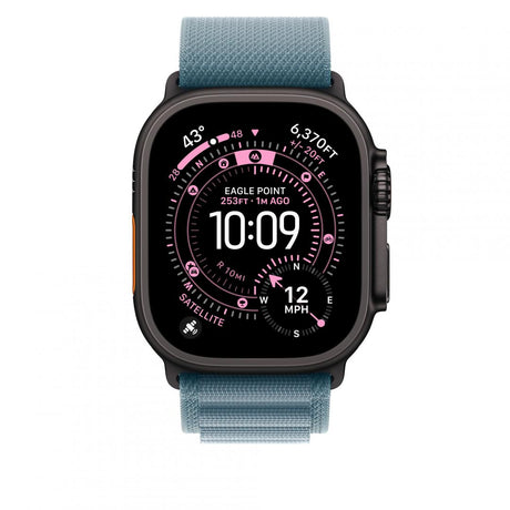 49mm Light Blue Alpine Loop - Large - Black Titanium Finish