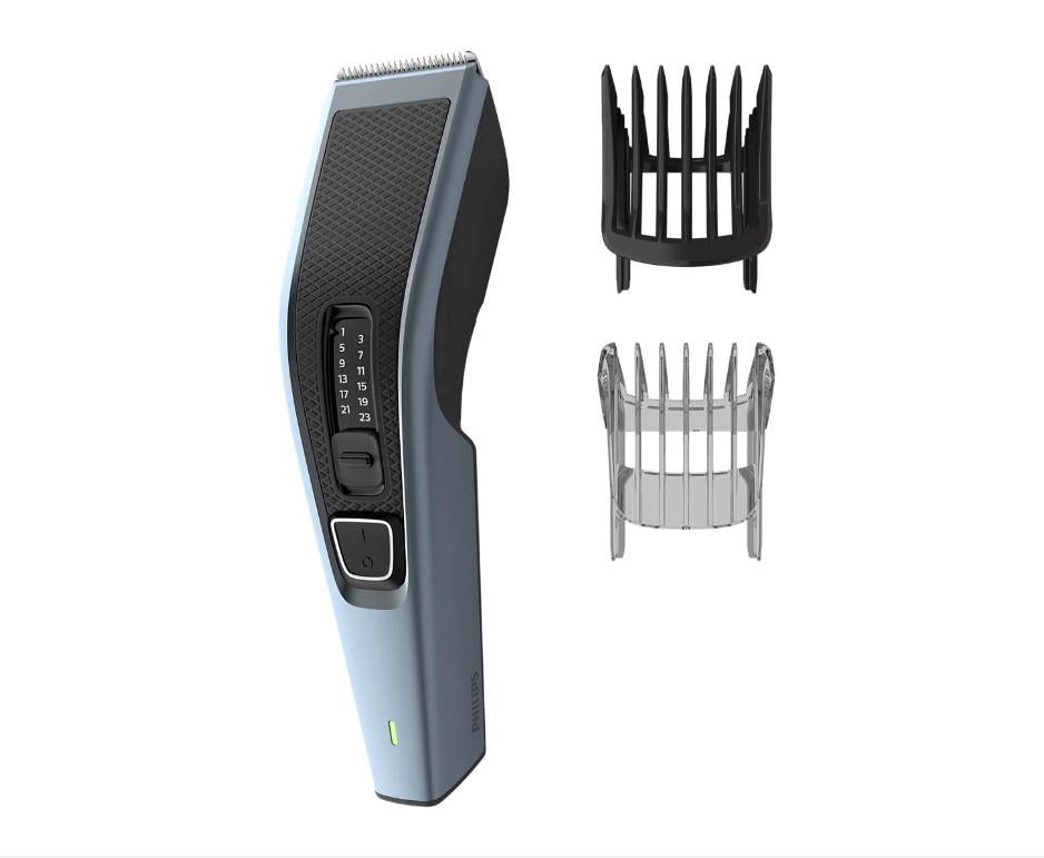 Aparat de tuns PHILIPS Seria 3000 HC3530/15, 13 trepte, Acumulator, Negru-Bleu, L x A x I (mm) 70x140x224