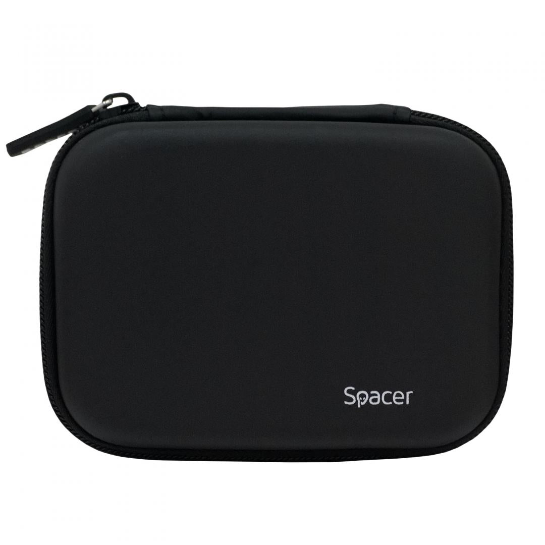 HUSA SPACER HDD SPACER SPHD-001, buzunar intern plasa, compatibilitate HDD 2.5",  negru