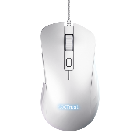 Mouse Trust GXT924W YBAR+ 25600 DPI, alb
