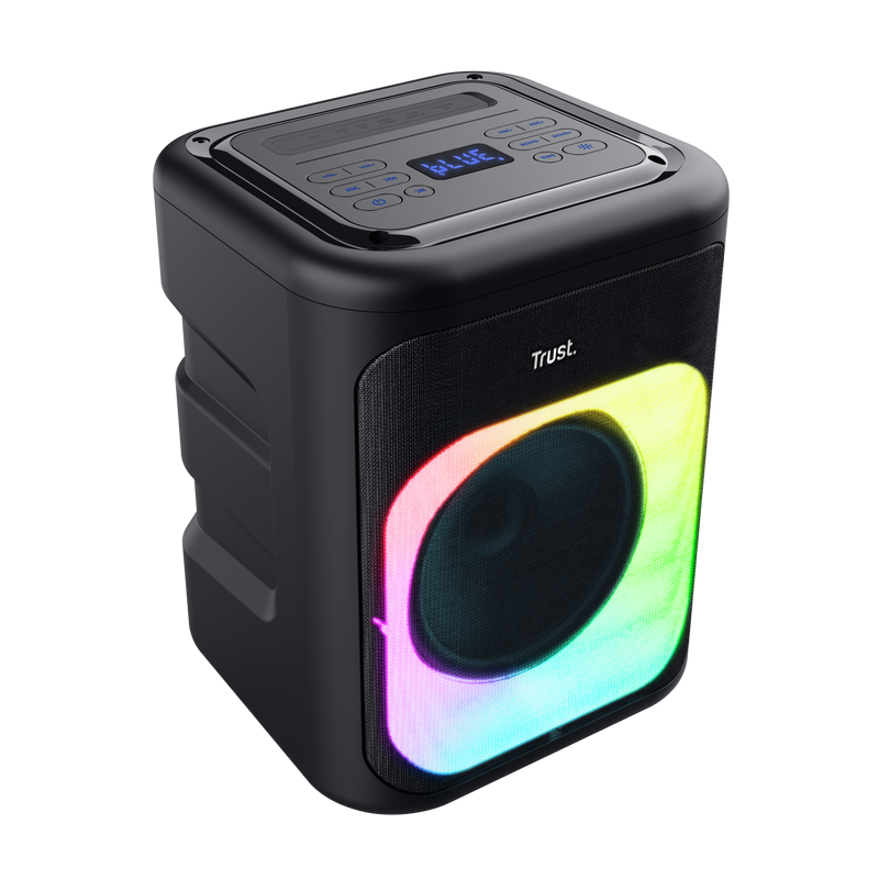 Boxe Trust Azura cu fir, wireless si BT, putere maxima RMS 50W, frecventa raspuns 100 Hz - 20.000 Hz, impendanta 4 Ohm, negru