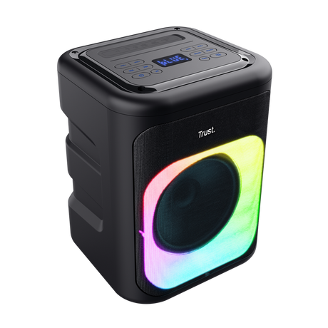 Boxe Trust Azura cu fir, wireless si BT, putere maxima RMS 50W, frecventa raspuns 100 Hz - 20.000 Hz, impendanta 4 Ohm, negru