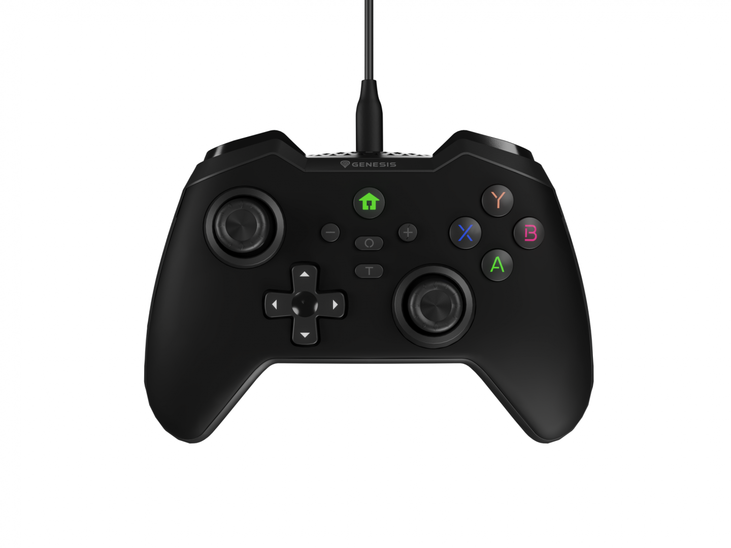 Controller cu fir Genesis Mangan 300, interfata USB, 19 butoane, negru