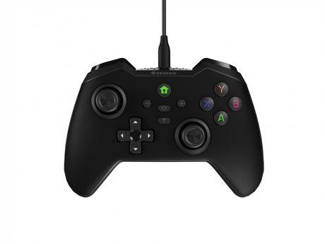 Controller cu fir Genesis Mangan 300, interfata USB, 19 butoane, negru