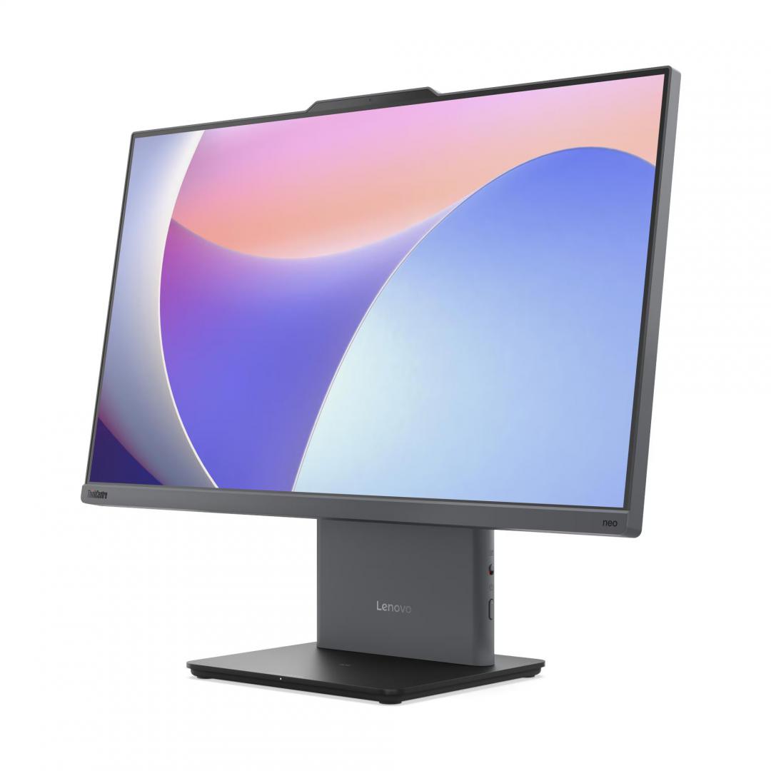 All-in-One Lenovo ThinkCentre neo 50a 27 Gen 5 AIO (27 inches) , Intel® Core 7 240H, 10C (6P + 4E) / 16T, P-core 2.5 / 5.2GHz, E-core 1.8 / 4.0GHz, 24MB, RAM 2x 16GB SO-DIMM DDR5-5200, SSD 512GB SSD M.2 2280 PCIe® 4.0x4 NVMe® Opal 2.0, Video: Integrated Intel® Graphics, Optic: None, Card reader: No