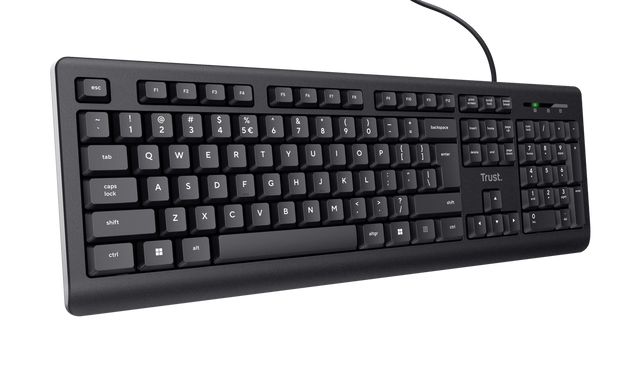 Tastatura cu fir Trust, negru