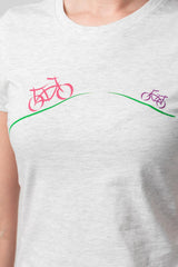 TRICOU CASUAL BICICLETE FAMILIE FEMEI LIGHT GREY-S