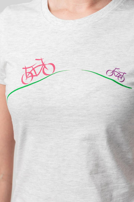 TRICOU CASUAL BICICLETE FAMILIE FEMEI LIGHT GREY-S
