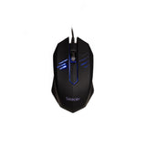 Mouse Spacer SPMO-M20, cu fir, 1000DPI, senzor optic, 3 butoane, iluminare, negru