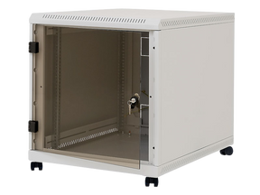 Rack de podea 19" Triton 12U 600x1000mm usa fata sticla panouri laterale/spate detasabile sectiuni pentru ventilatie activa, sectiuni acces cabluri sus/jos/spate IP30 gri