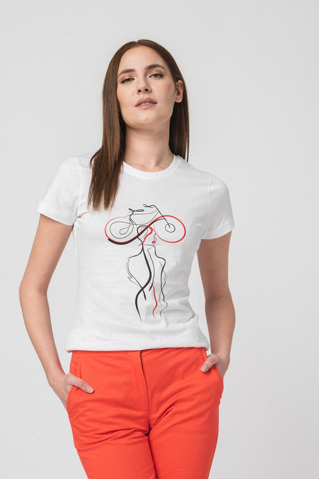 TSHIRT CASUAL F DOAMNA CU... WHITE-L