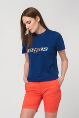 TRICOU  LOGO MULTICOLOR FEMEI  ROYAL BLUE-L