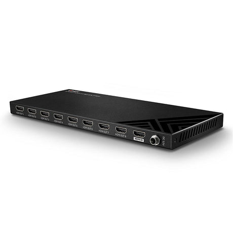 Splitter Lindy 8 Port HDMI 2.0, latime de banda suportata 18Gbps, rezolutie maxima 3840x2160@60Hz 4:4:4 8bit, negru