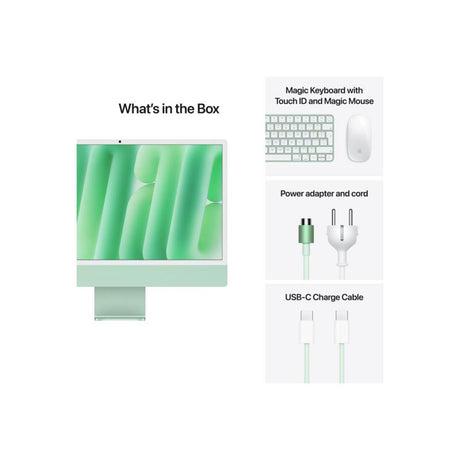 Apple iMAC 24" Retina 4.5k/ Apple M4 (CPU 10-core, GPU 10-core, Neural Engine 16-core)/16GB/256GB - Green - INT KB (2024)