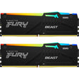 Memorie RAM Kingston , DIMM, 32GB (2x16GB) DDR5, CL40, 5200MHz FURY Beast RGB