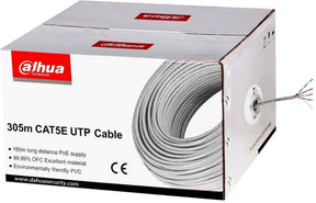 Cablu UTP CAT5E 305m; Alimentare PoE: maxim 160m, conductor: 0.45* 4P0.005mm; material: 99.9% OFC (Oxygen Free Copper); Dimensiuni: 360mmx360mmx220mm; Greutate: 8.6kg;