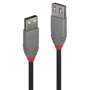 Lindy Cablu USB 2.0 Ext. USB 2m, latime de banda 480Mbps, Anthra