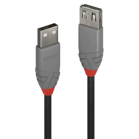 Lindy Cablu USB 2.0 Ext. USB 2m, latime de banda 480Mbps, Anthra
