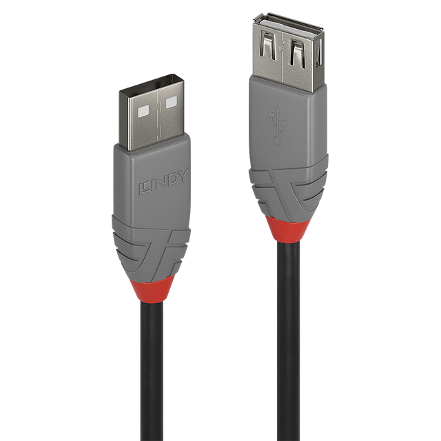 Lindy Cablu USB 2.0 Ext. USB 2m, latime de banda 480Mbps, Anthra