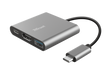 Hub USB Trust Dalyx, 3 porturi USB-C, silver