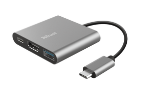 Hub USB Trust Dalyx, 3 porturi USB-C, silver