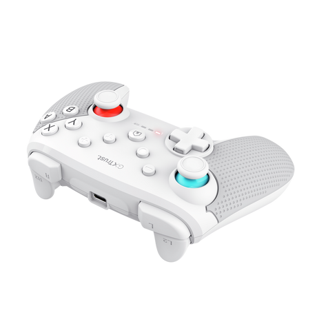 Controller wireless Trust Muta pentru consola Nintendo Switch, 15 butoane, controale: A, B, X, Y, L1, L2, L3, R1, R2, R3, reset, 8-way, start, select, d-input, alb