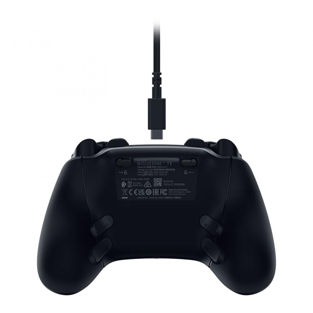 Controller cu fir Razer Wolverine V3 Tournament Edition, compatibil XBOX & PC, butoane de actiune mecanice Razer Mecha Tactile, butoane analogice Anti-drift Hall, lungime cablu 3m, interfata USB-C la USB-A, negru