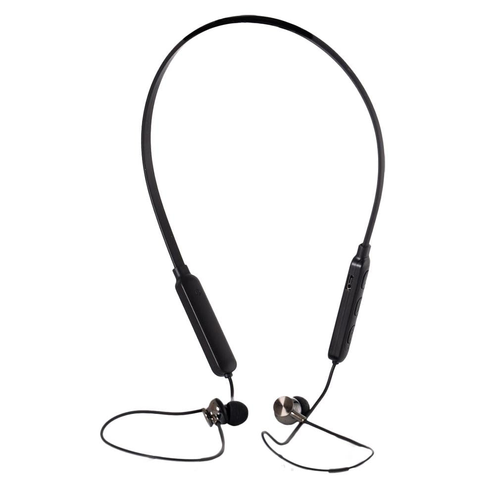 Casti Spacer wireless, in ear, fir de legatura si prindere magnetica, microfon pe fir, Bluetooth 5.0, autonomie de pana la 6 ore, timp de incarcare 2 ore, negru