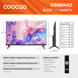 Televizor Coocaa QLED 43CGQH40Z, 108 cm, FHD, Smart TV