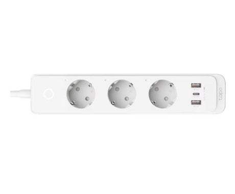 TP-Link  SMART WI-FI SOCKET TAPO P300, Protocol: IEEE 802.11b/g/n, Bluetooth 4.2, 2.4 GHz, Cerințe de sistem, Android 5 sau mai recent, iOS 10 sau mai recent, Dimensiuni: 268*55*40mm, cablu de 1.5m, voltaj maxim: 2300W, 10A, 3 prize, 2 x USB.
