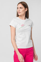TRICOU CASUAL BICICLETE FAMILIE FEMEI LIGHT GREY-S