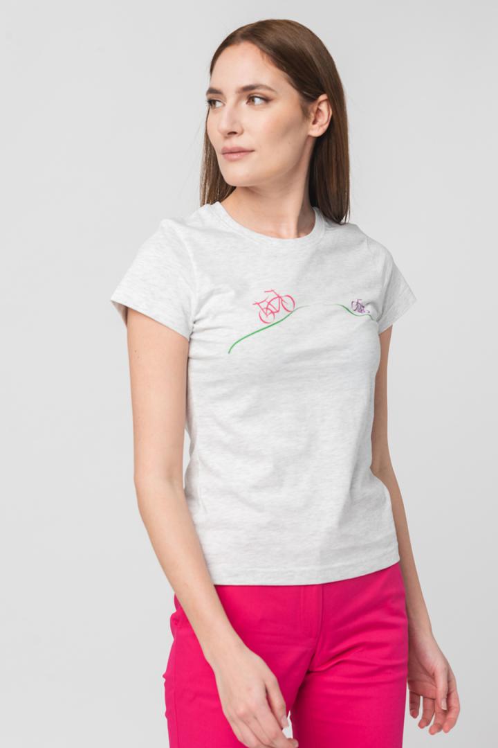 TRICOU CASUAL BICICLETE FAMILIE FEMEI LIGHT GREY-S