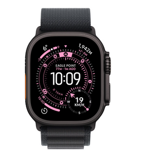 Apple Watch Ultra 3 GPS + Cellular 49mm Black Titanium Case with Black Alpine Loop - Medium