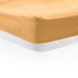 CEARCEAF PAT CU ELASTIC 140X200 CM GALBEN PAL