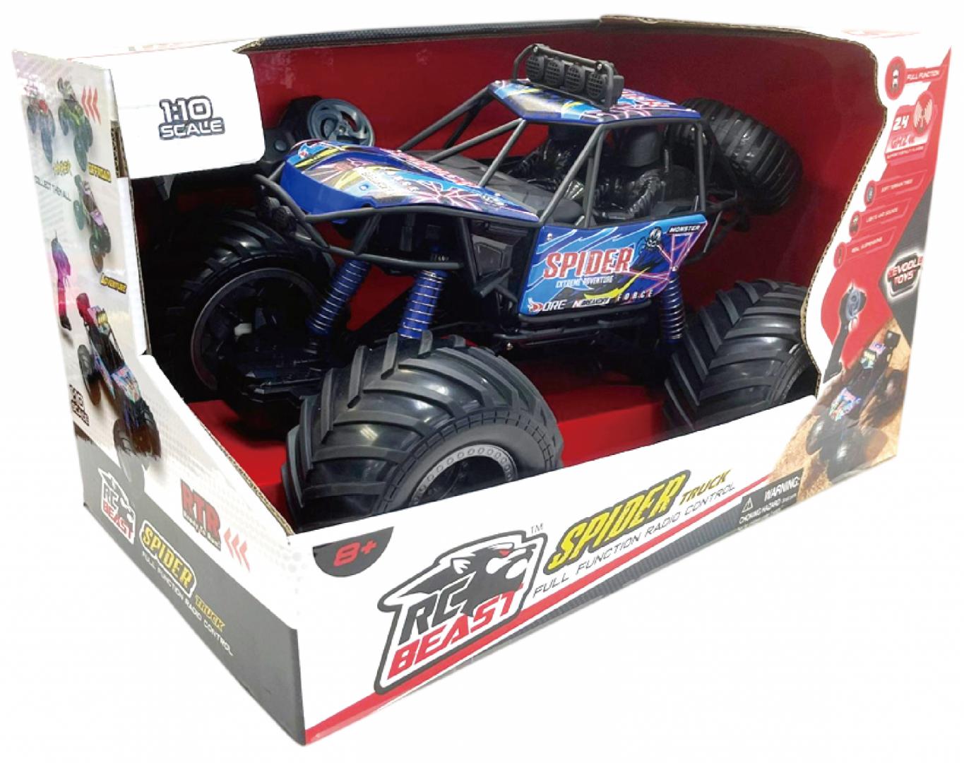 MASINUTA CU TELECOMANDA BIG FOOT, SCARA 1/10, 44CM, ALBASTRU