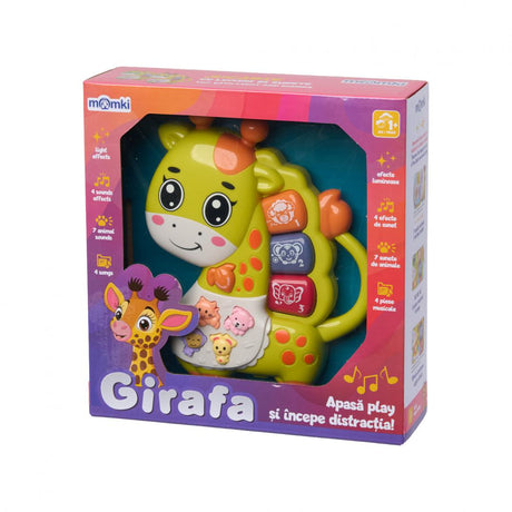JUCARIE GIRAFA CU LUMINI SI SUNETE, VERDE, MOMKI