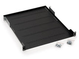 Raft fix perforat Triton 19" 1U/350 capacitate incarcare 40kg, negru