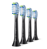 Rezerve PHILIPS Sonicare Plaque Defence HX9044/88, Pachet de 4 capete de periere, Standard, Click-on, Sincronizarea modurilor BrushSync, Negru, L x A x I (mm) 60x25.7x230.5
