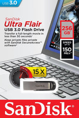 Memorie USB Flash Drive SanDisk Ultra Flair, 256GB, USB 3.0